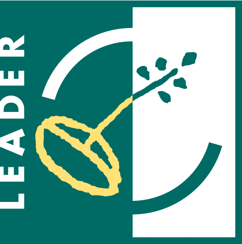 Bild (LEADER-Logo) mit Text: zum Entwicklungsprogramm für den ländlichen Raum im Freistaat Sachsen 2014-2020; Europäischer Landwirtschaftsfonds für die Entwicklung des ländlichen Raums: Hier investiert Europa in die ländlichen Gebiete (Klick auf das Bild verlinkt  zur zugehörigen Seite)